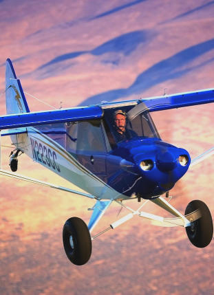 a blue cubcrafters aircraft for an airplane appraiser